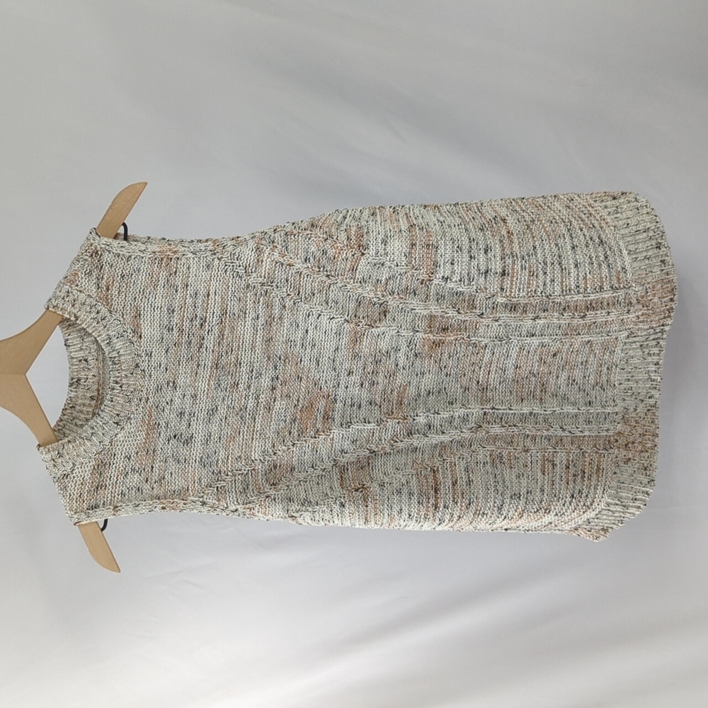 Loft Marled Cable Knit Sleeveless Sweater